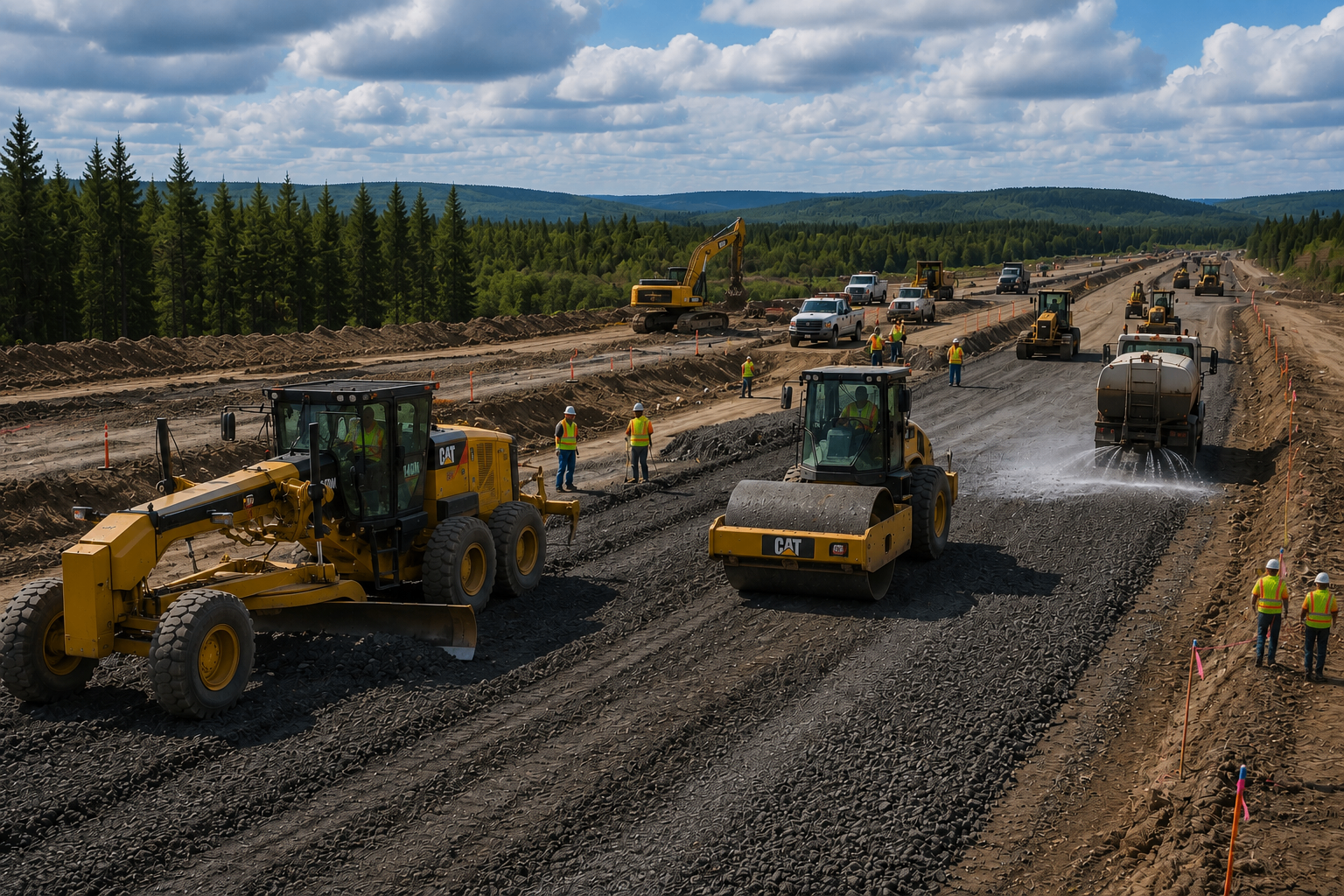 Road Construction project site