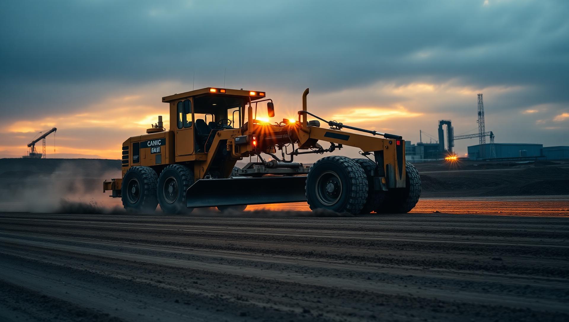 Heavy equipment on an Alberta earthworks site